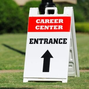 career center entrance sign