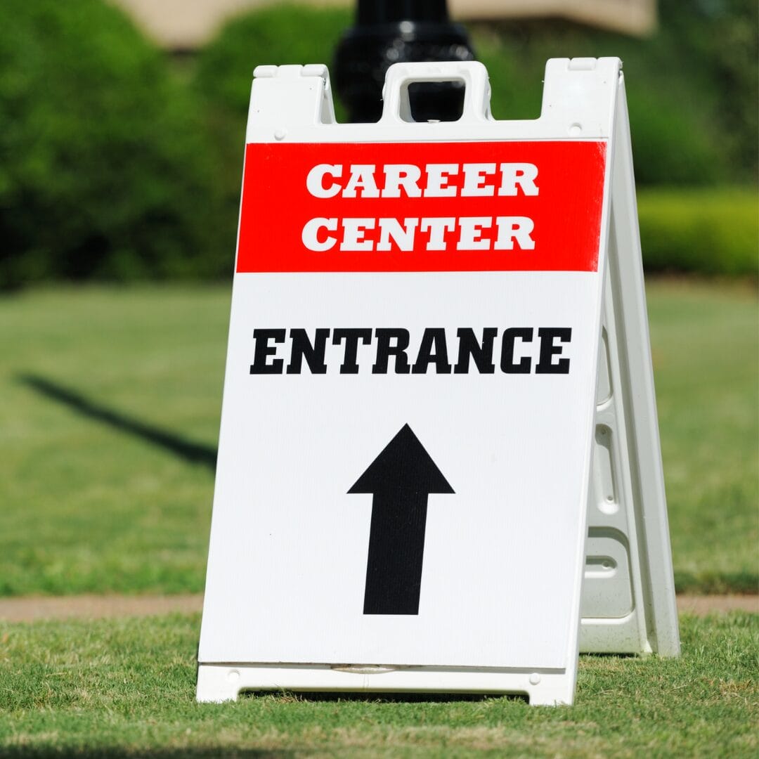 career center entrance sign