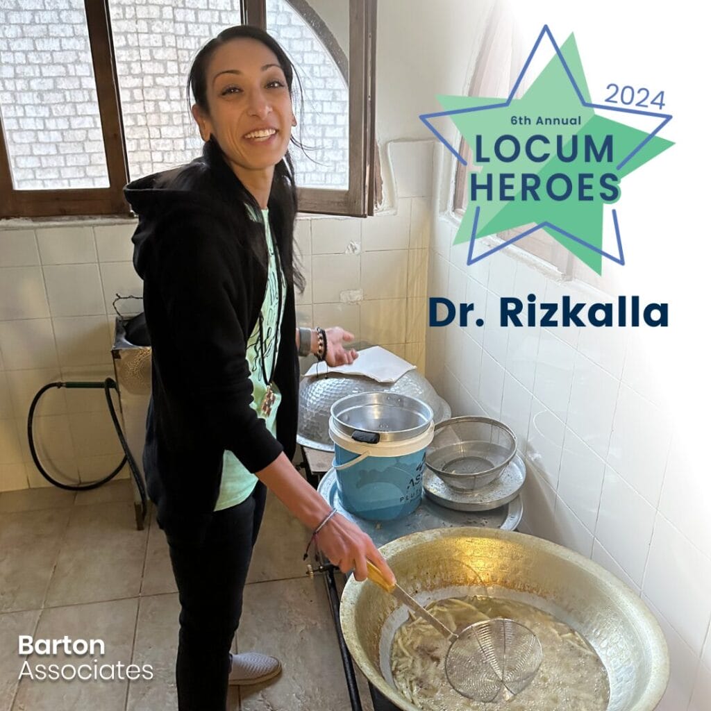 Dr. Christine Rizkalla during one of her volunteering trips